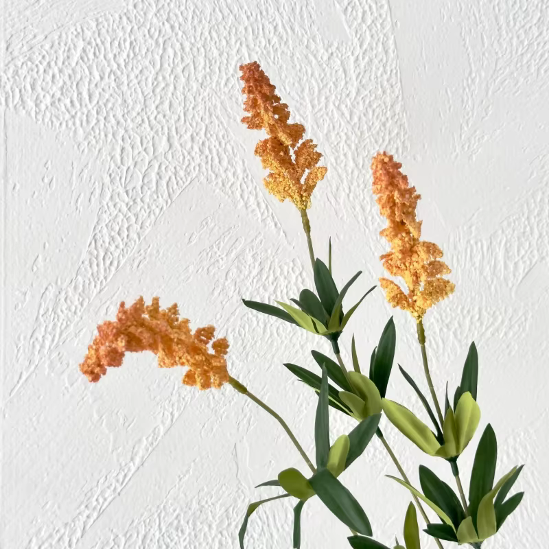 Fleur artificielle pour arrangement floral de mariage, plante de sauge à 3 têtes, matériel de bricol