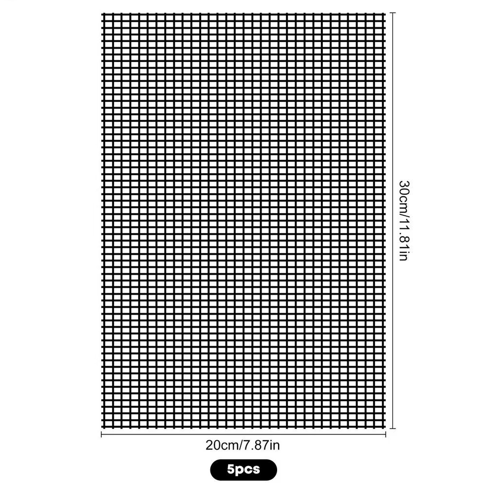 Grille de fond de pot rectangulaire respirante pour fleurs et bonsaïs, 7.87x11.81 pouces, lot de 5 p