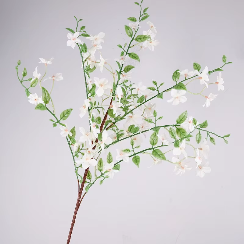 6 pièces de fleurs artificielles d'osmanthus parfumées de 92 cm de long, décoration de mariage, fleu