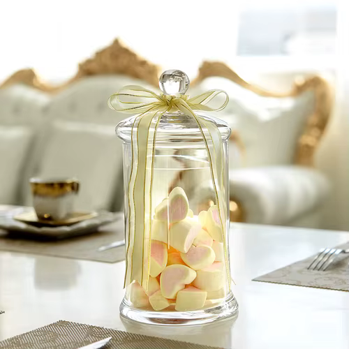 Bocal à bonbons en verre transparent, bocal de stockage, affichage de mariage, bocaux décoratifs, st