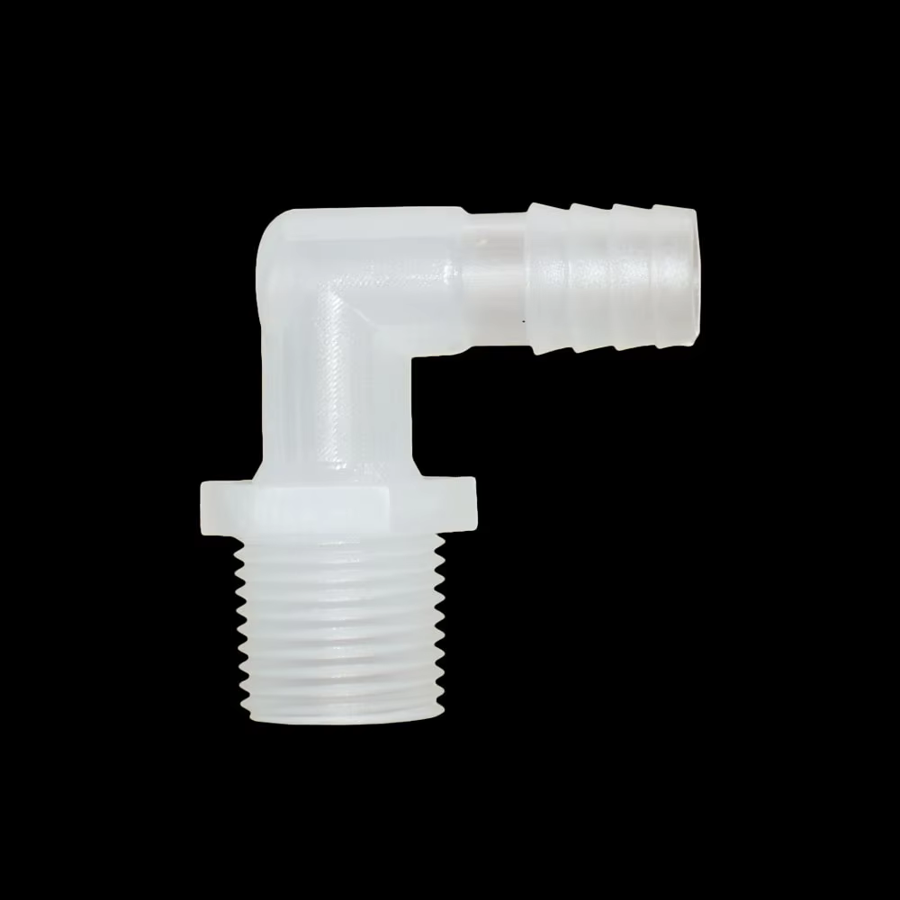 Connecteur de tuyau coudé en plastique, coupleur de tuyau avec raccords filetés de 1/2 pouces, adapt