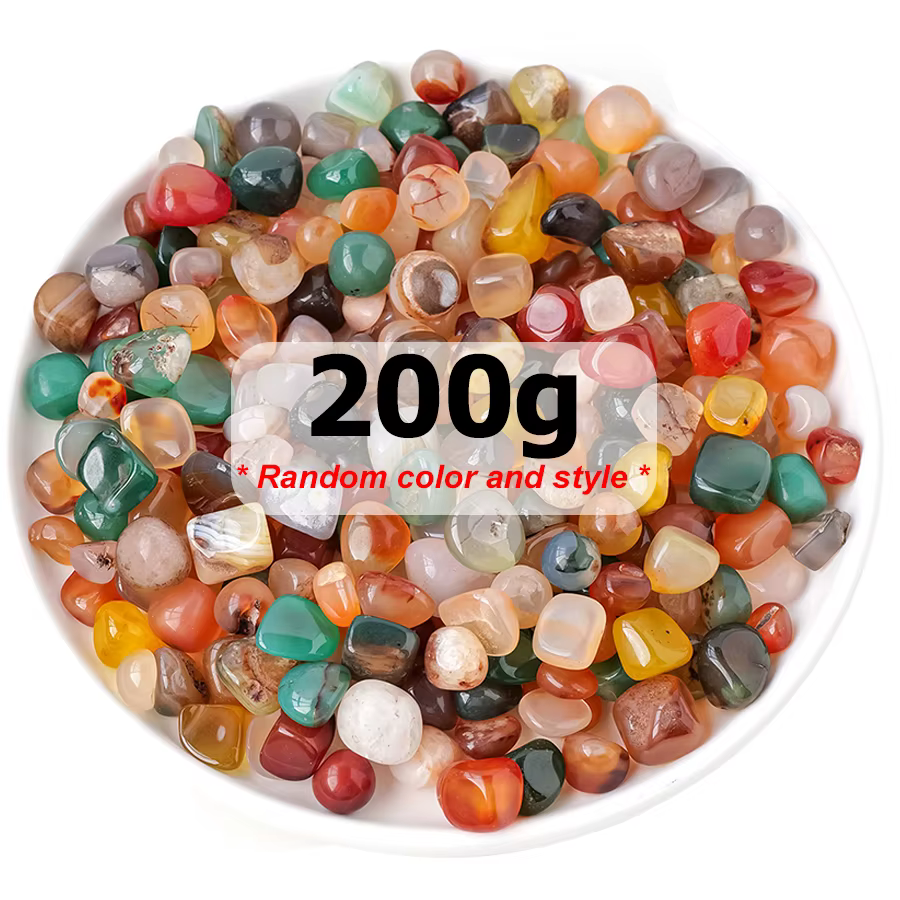 Pierre de floufflage ronde de couleur 200g 1-1.6cm, baignoire, Pot de fleur de jardinage, fond de pa