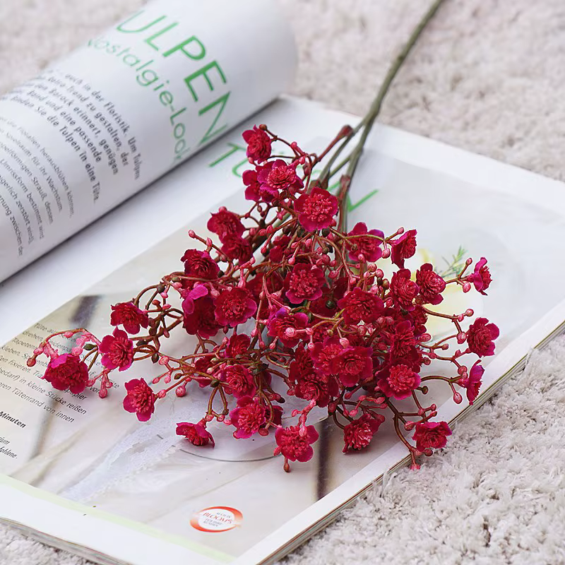 Fleur de gypsophile pour la décoration de la maison, bouquet en plastique, arrangements floraux rétr
