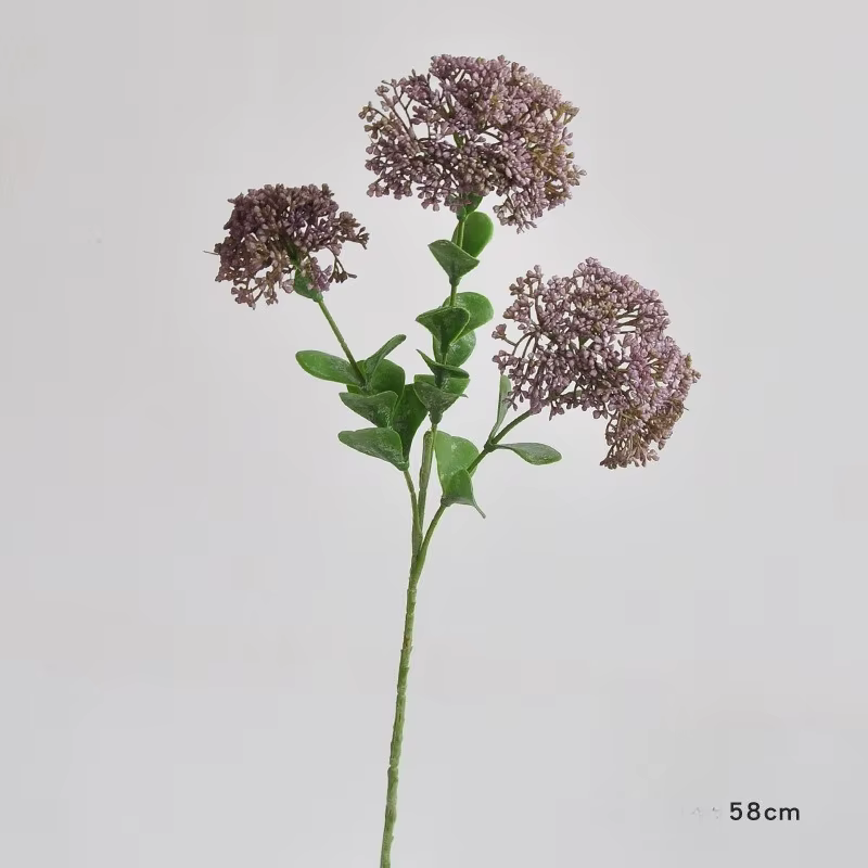 Fruits d'hortensia artificiels 58CM, 3 fourchettes, Mizai, plante verte, décoration douce pour la ma