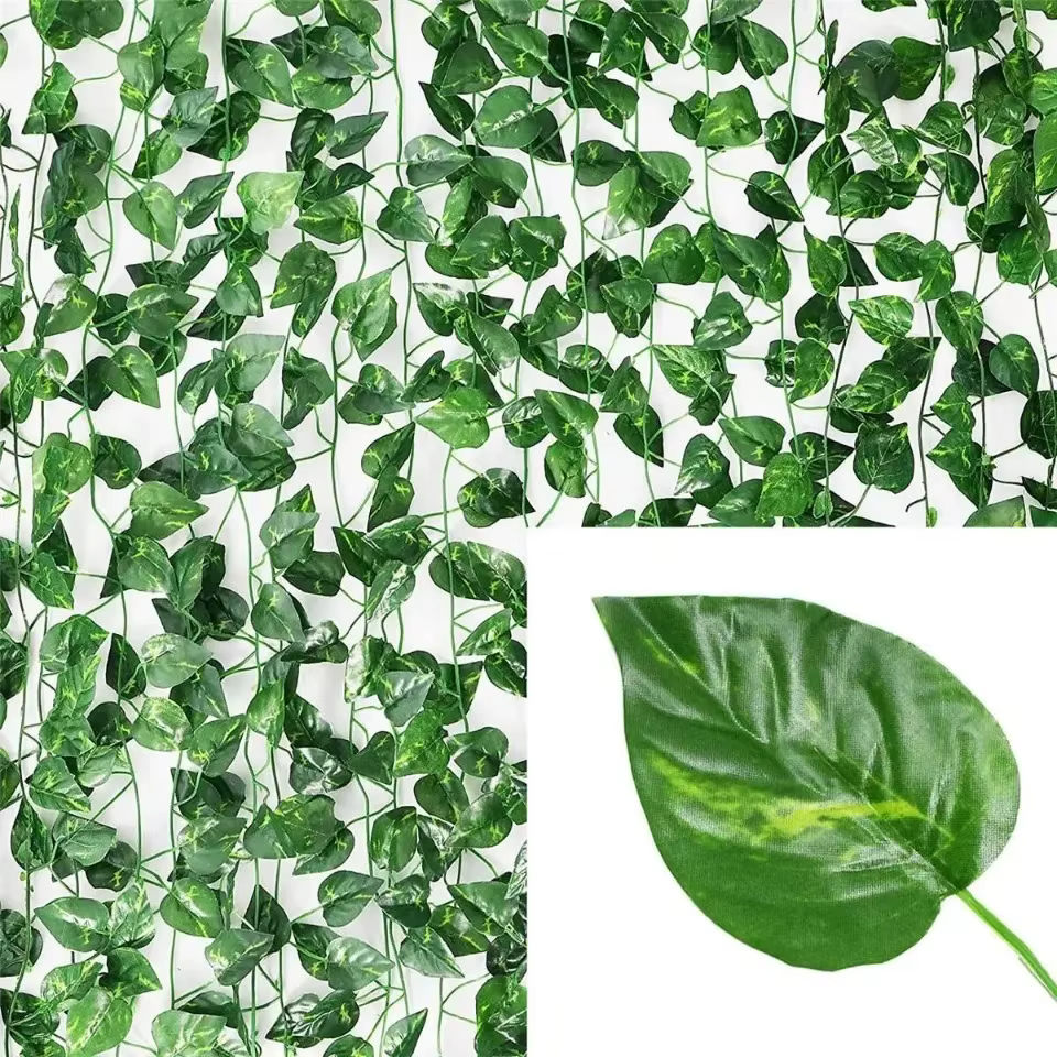 Guirlande de feuilles de lierre artificielles vertes 4/10M, plante grimpante artificielle, vigne sus