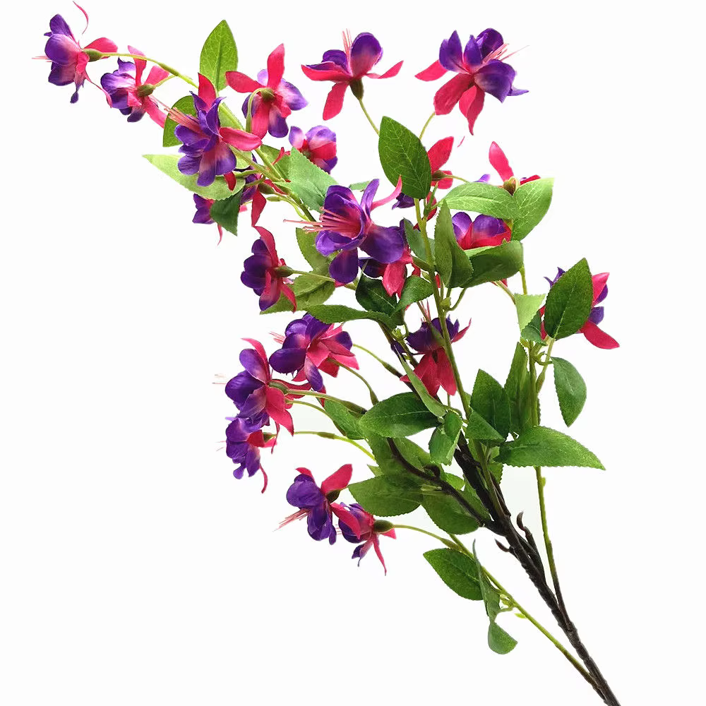 InjForsythia-Fleur de Viridissima Lindl avec Longue Tige, Plante Artificielle, Cloche Dorée, Branche
