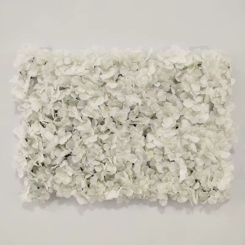 Mur de fleurs artificielles blanches pour décoration de noël, décoration artificielle pour spectacle