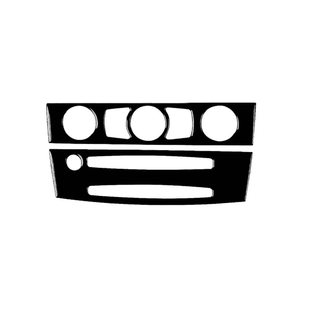 Autocollant intérieur noir piano pour BMW, accessoires de voiture, climatisation, AC, radio, CD, pan