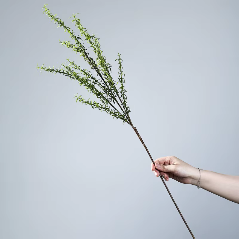 6 pièces de plantes artificielles décoratives pour café, herbe de romarin en plastique, décoration d