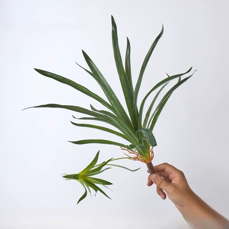 Lot de 5 plantes artificielles Chlorophytum Comosum en plastique pour mariage, bouquet de simulation