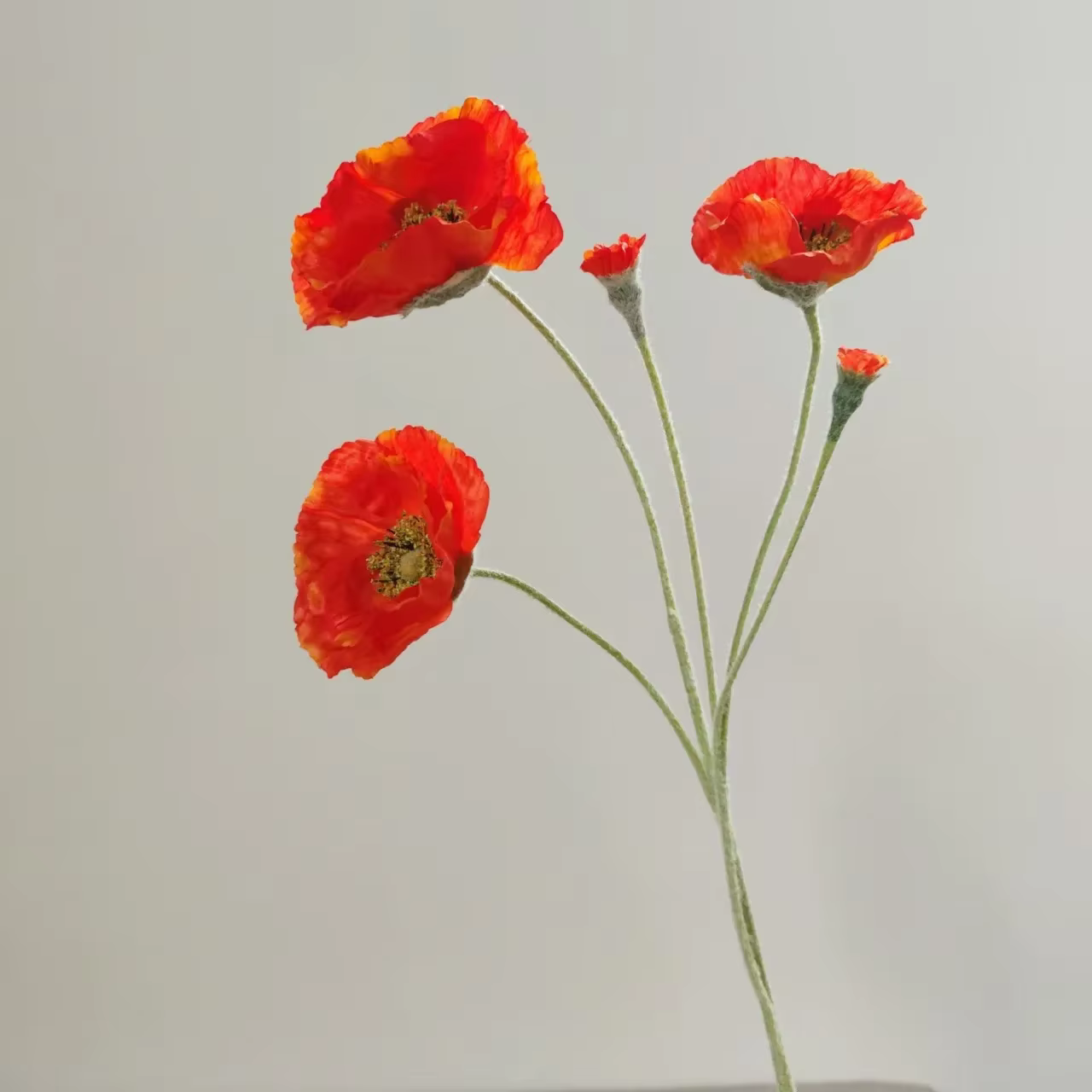 Fleurs artificielles de coquelicot, fausses fleurs à tige longue de 65cm, pour décoration de maison,