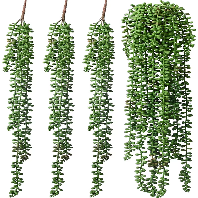 Plantes artificielles en plastique, festival de vigne, trois accessoires, tenture murale de salle de
