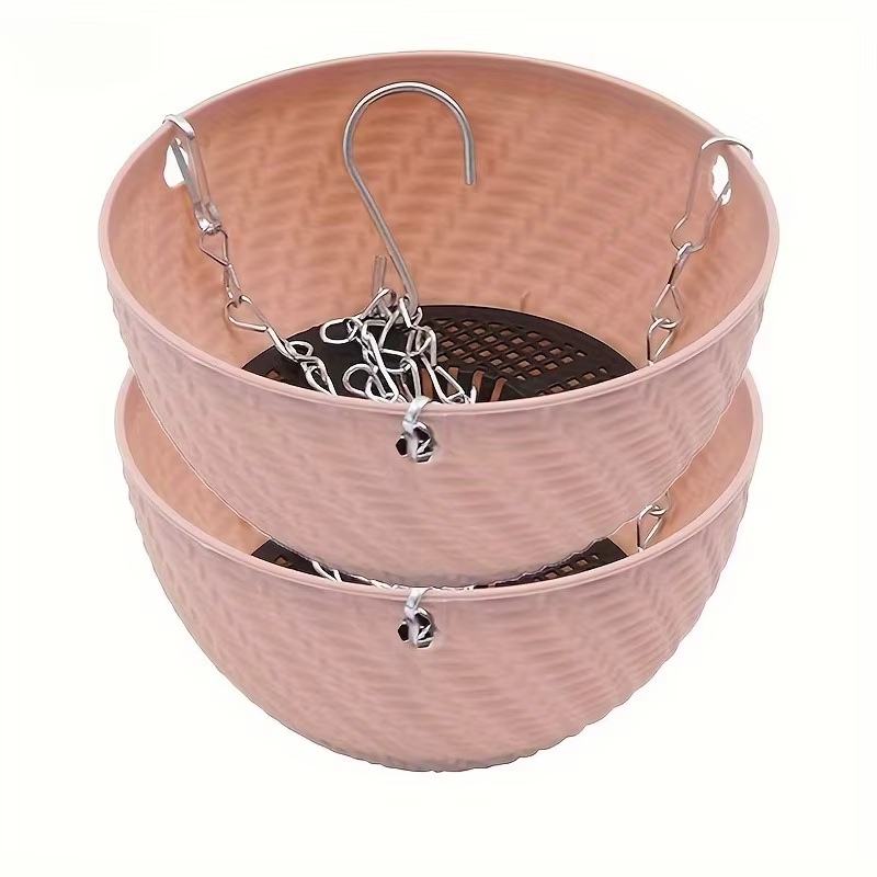 2 pots de fleurs suspendus et pots suspendus sur balcons de jardin extérieurs. Convient aux plantes