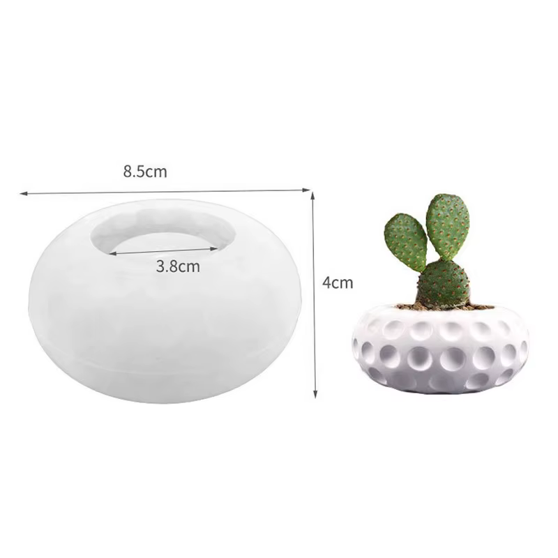 Pot de fleur succulente en Pot, moule en Silicone, colle dégoulinante de noël, porte-stylo géométriq