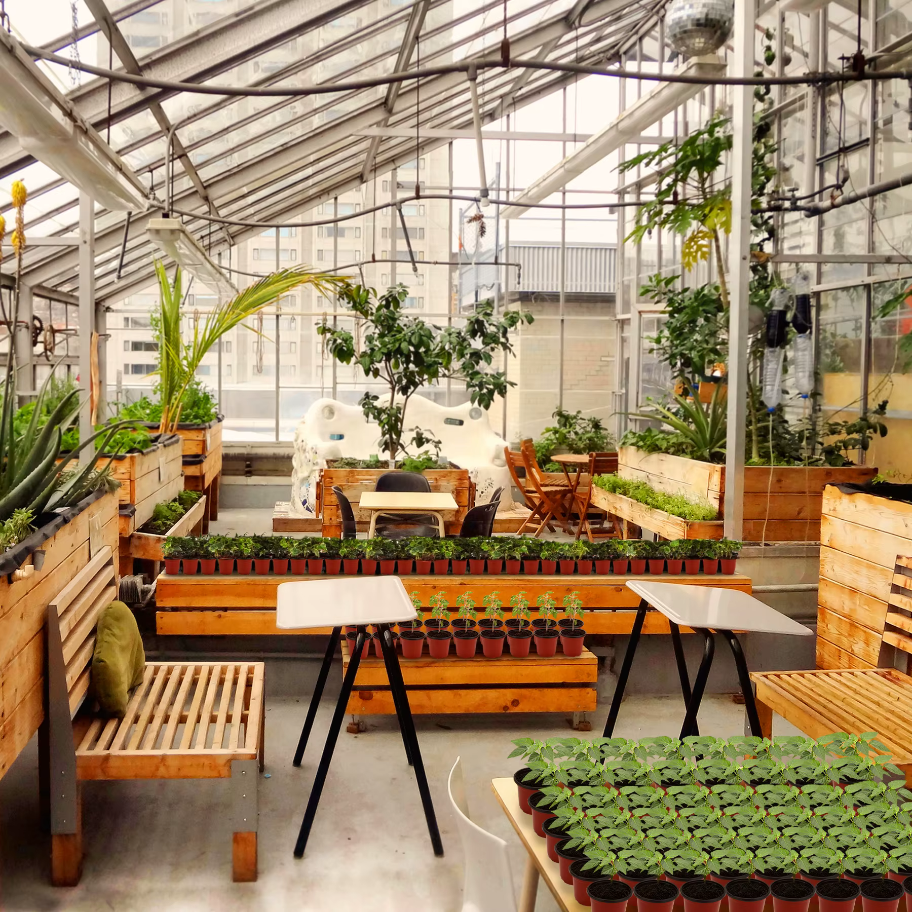 Pots de pépinière pour plantes avec dôme d'humidité, 40 ensembles de Pots de pépinière souples de 4