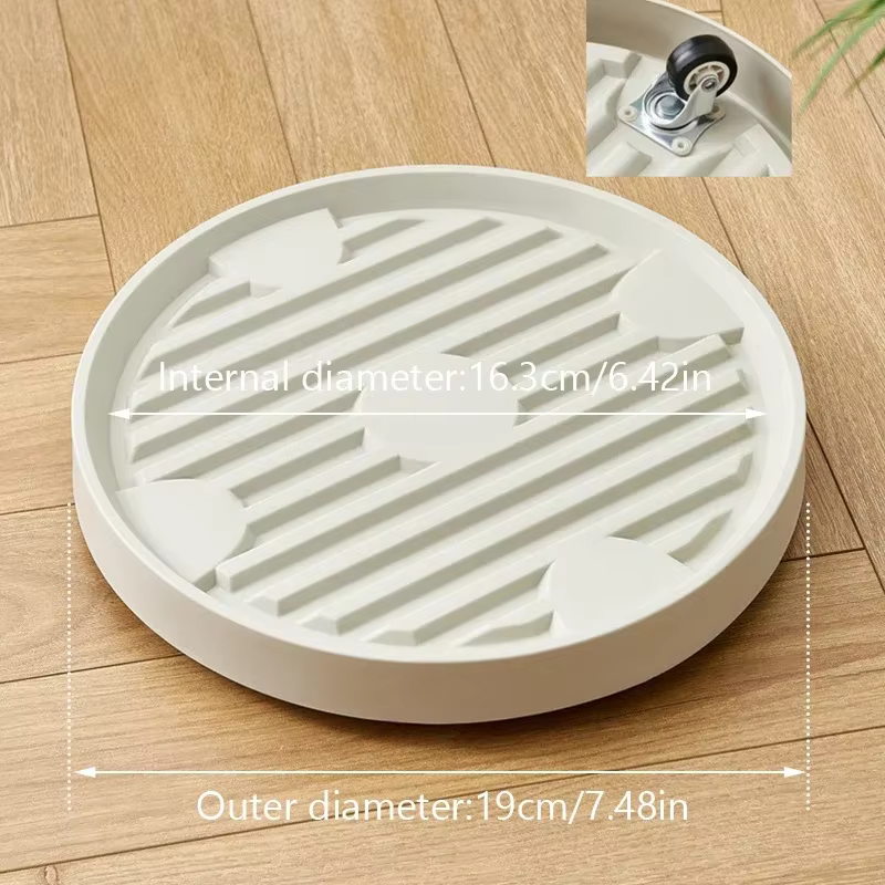 Support de jardinière rond mobile avec roues, chariot à roulettes, palette, extérieur, intérieur, ar