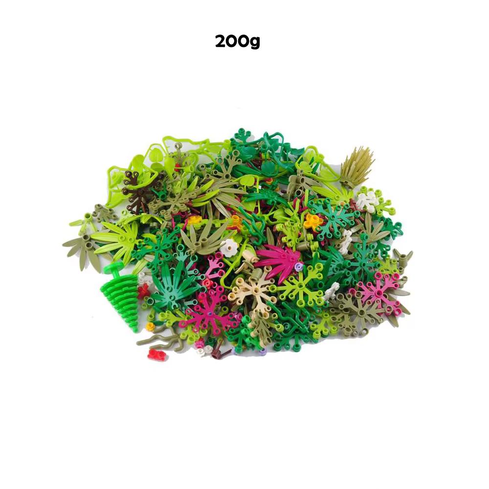 MOC – accessoires de plantes, briques, herbe, feuille d'arbre, fleur, buisson, blocs de construction