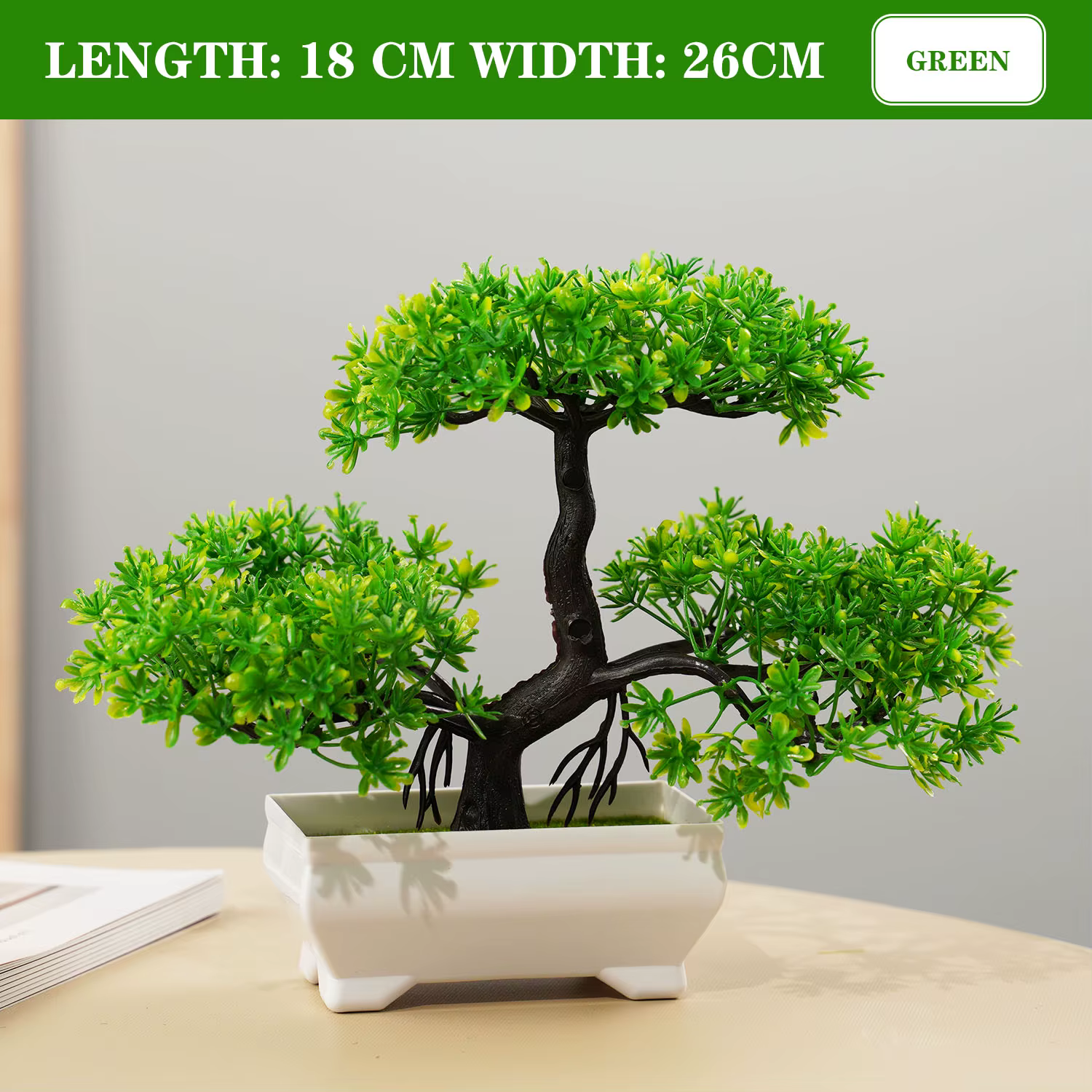 Plantes Artificielles Bonsaï en Pot, Simulation de Petit Arbre, Fausses Fleurs, Ornements de Table p