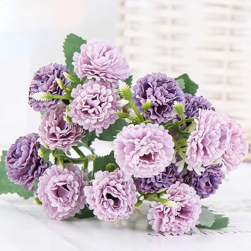 Bouquet de lilas artificielles, fausses fleurs décoratives en soie pour mariage, décoration d'audito