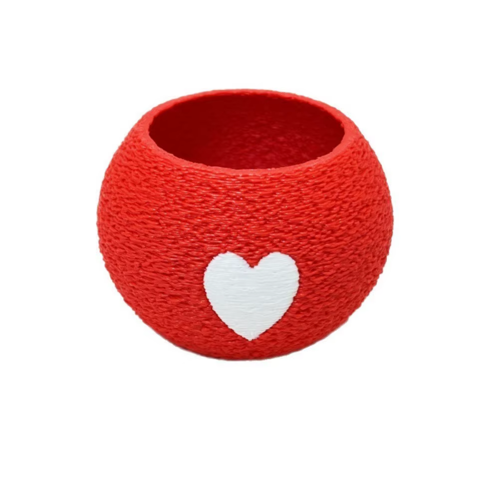 Ornement de bureau, motif cœur, pot de plante imprimé en 3D, mini pot mignon pour plantes succulente