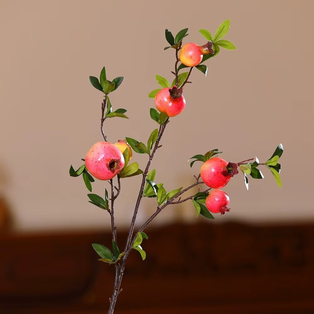 Branches de grenade artificielles DIY, 6 fruits, simulation de grenade en plastique, plantes artific