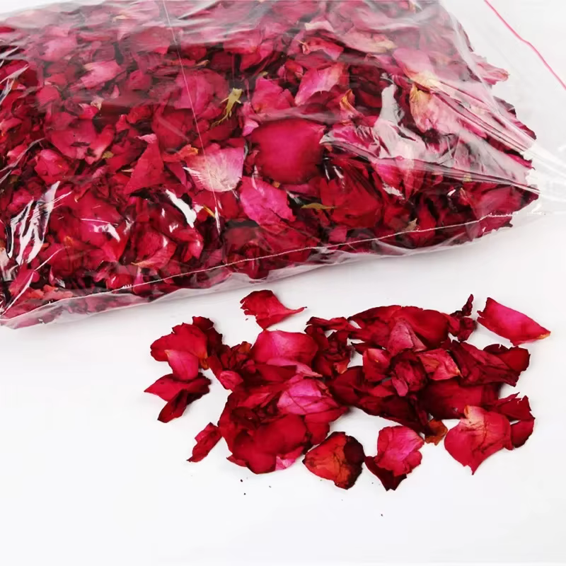 Pétales de rose séchés naturels romantiques, pétales de fleurs sèches, spa, douche blanchissante, ar