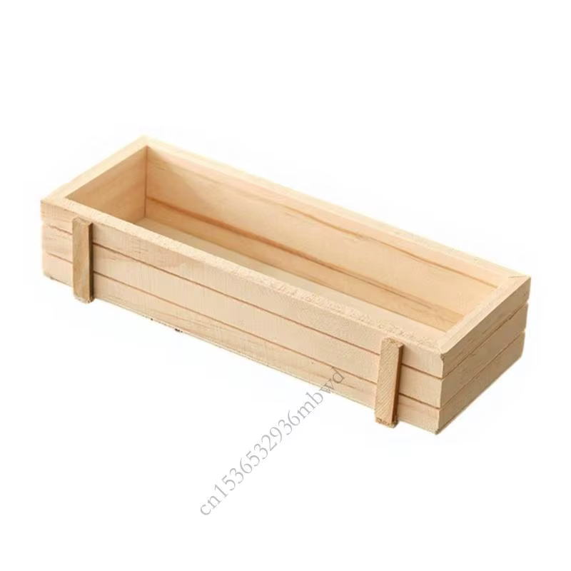 K43D Pot fleur en bois naturel durable avec trous flux d'air idéal pour les herbes cacti faciles à d