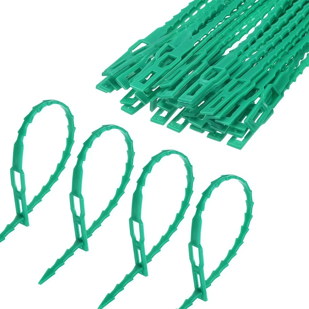 50 attaches de fixation réglables en plastique réutilisables pour plantes, supports d'escalade pour 
