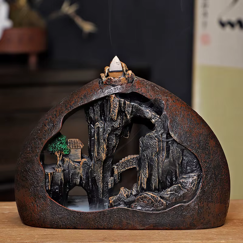 Brûleur d'encens domestique, Art d'encens d'intérieur avec atmosphère semblable à un Zen, décoration