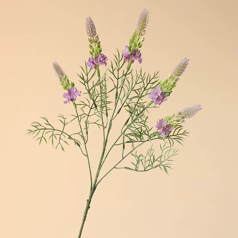Fleur artificielle scandinave Lupine à tige unique de 24 pouces pour décoration minimaliste d'hôtels