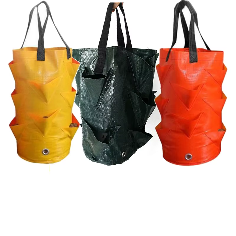 Sac de culture de plantes fraises 3 gallons, conteneur de tomates en plein air, sacs multi-bouche su
