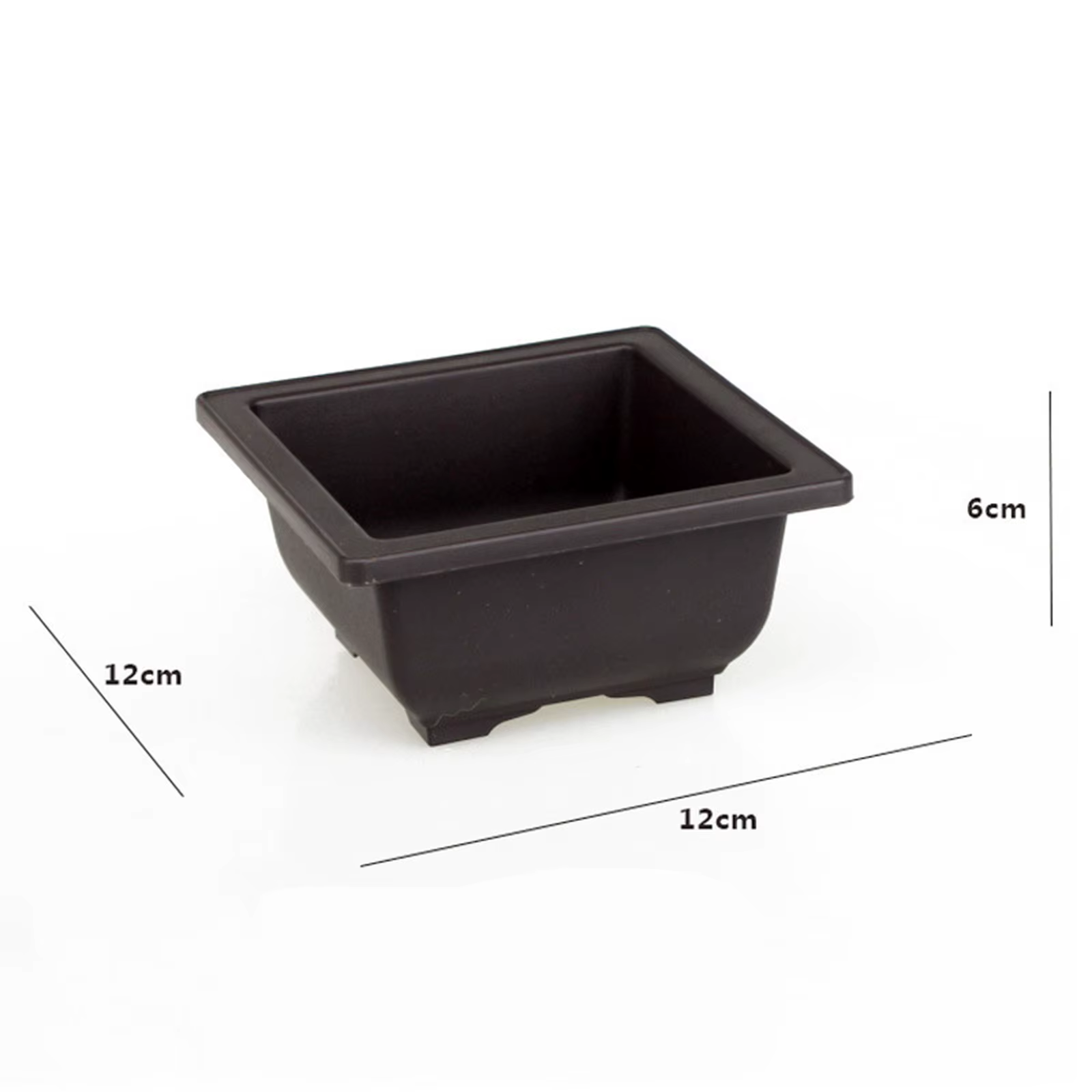 Pots de fleurs rectangulaires carrés en plastique, argile violette, pots de plantes succulentes, jar