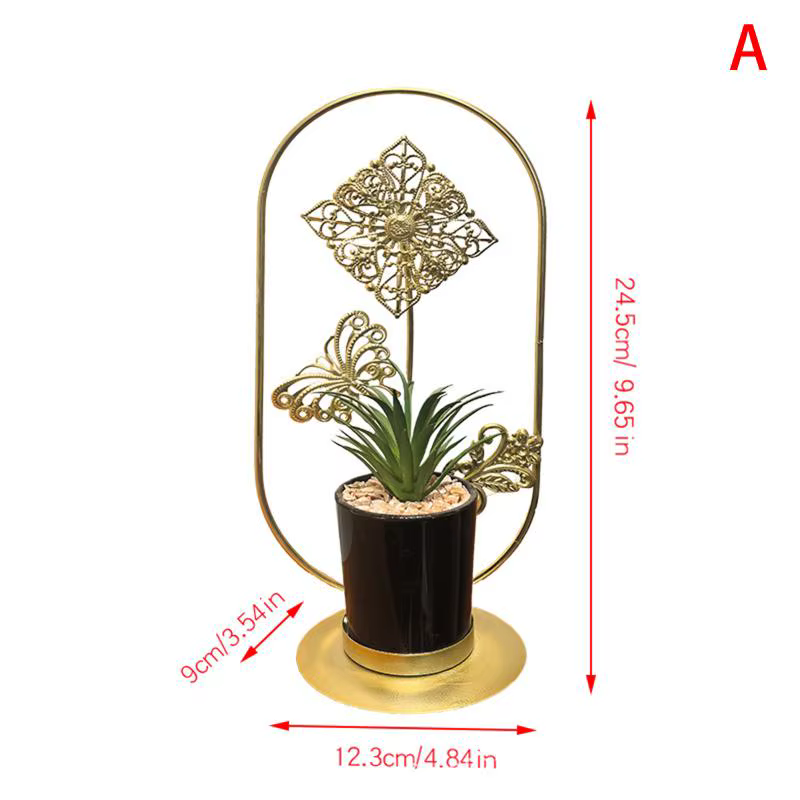 Plante Artificielle en Pot en Fer, Décoration Faite à la Main, Végétation Artificielle en Pot pour T