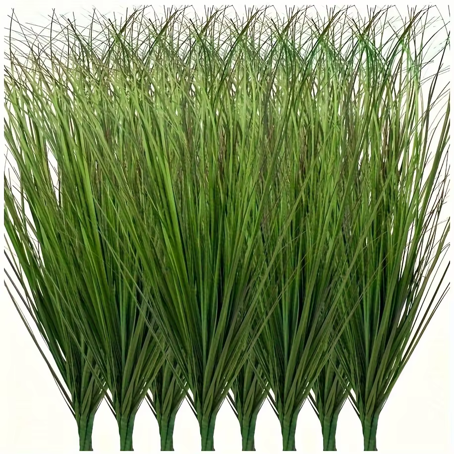 12/28 pièces de plantes vertes artificielles - Herbe d'oignon en résine |   Convient à la décoration