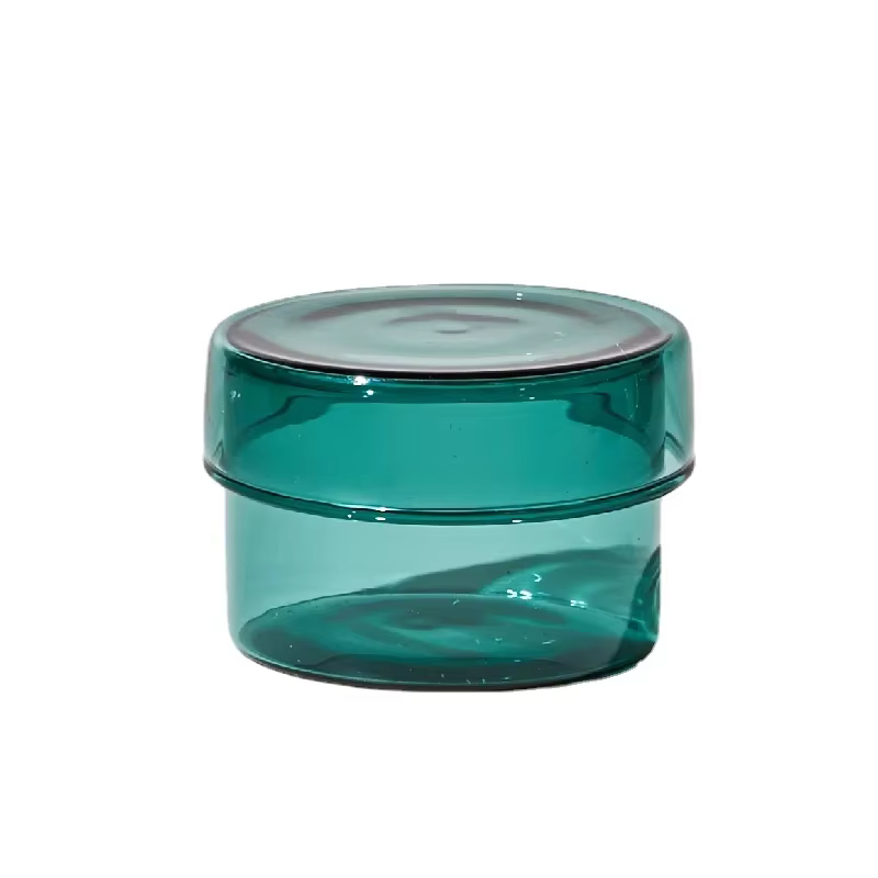 Bocal de rangement en verre décoratif, conteneur de stockage, orangizer de bureau, canette de bureau