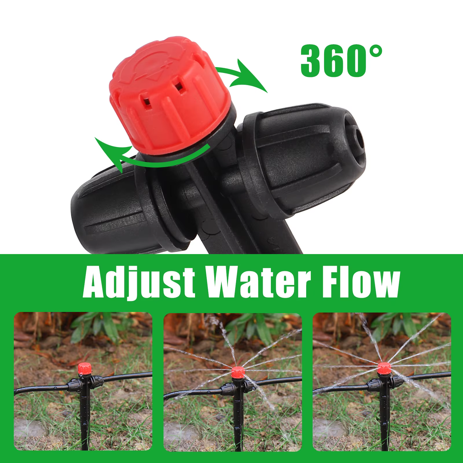 Arroseur goutte-à-goutte à pointes, 10/30 pièces, émetteur de goutte à 8 trous, arroseur à dispersio