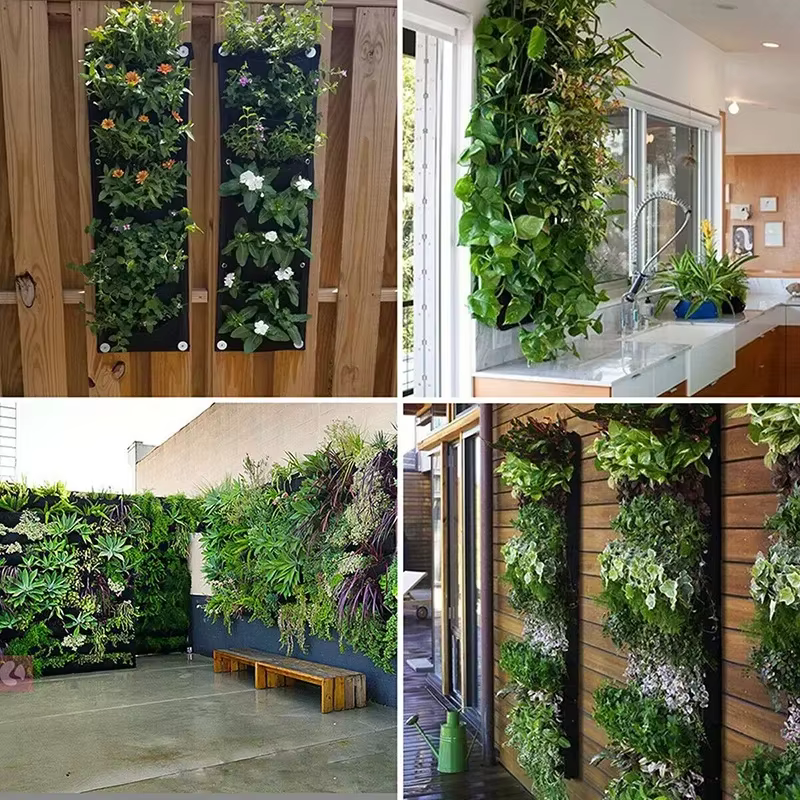 Sac de plantation vertical en feutre pour l'extérieur et l'intérieur, jardinière de jardin, conteneu