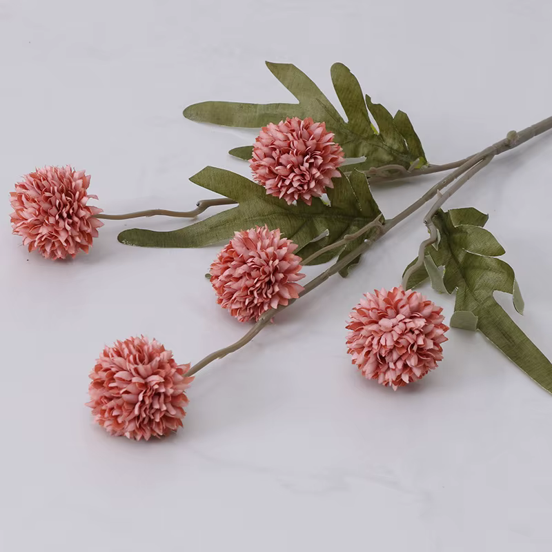Pissenlit fleurs artificielles décoration de mariage 5 têtes fausses fleurs petite boule d'épine bri