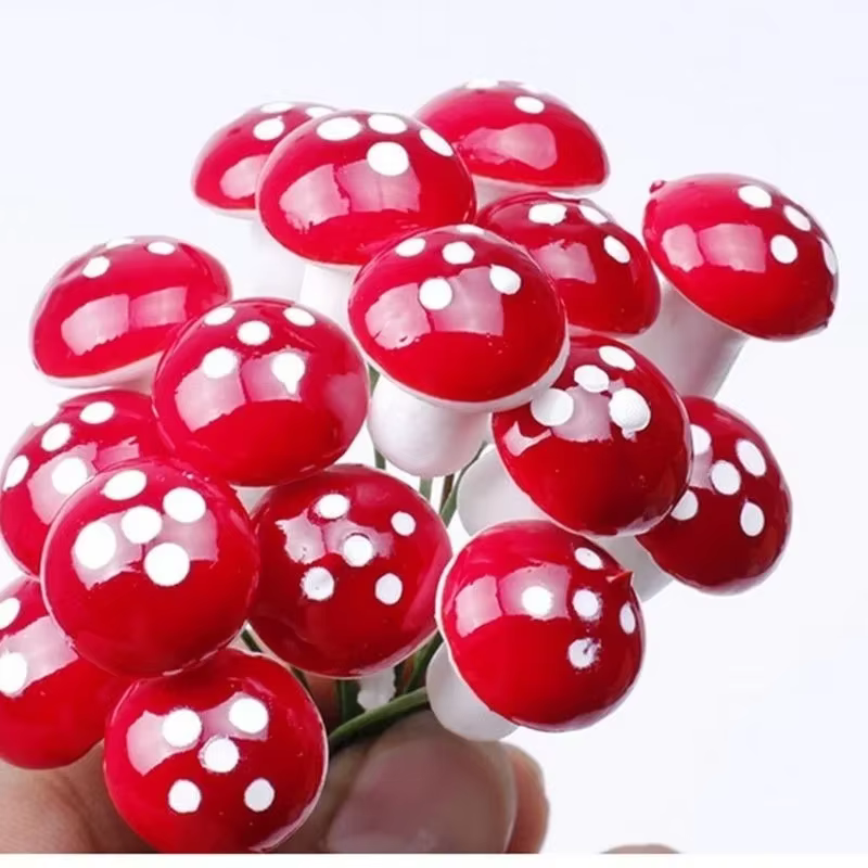 100/50/10 PIÈCES Mini Champignons Artificiels en Résine pour Jardin Féerique, Décoration de Terrariu