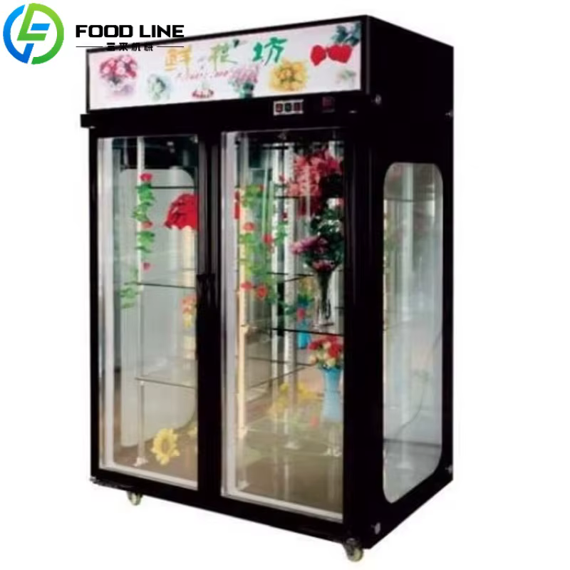 Présentoir de pots de fleurs, Meuble de rangement, Congélateur commercial pour fleuriste, Réfrigérat
