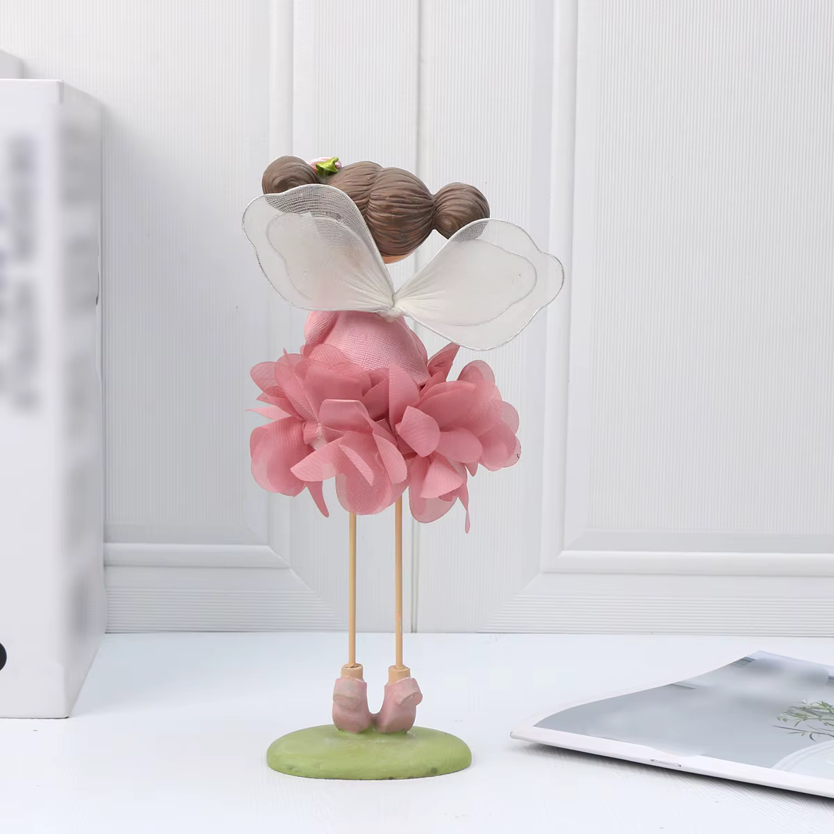 1pc Muppet fleur fée petite fille elfe ange ornement poupée, Anime dessin animé tissu décorations, p