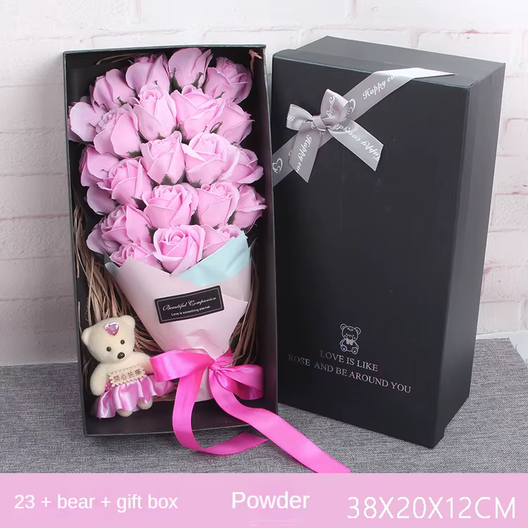 Boîte-cadeau de bouquet de fleurs artificielles Regina, décoration d'intérieur, cadeau d'anniversair