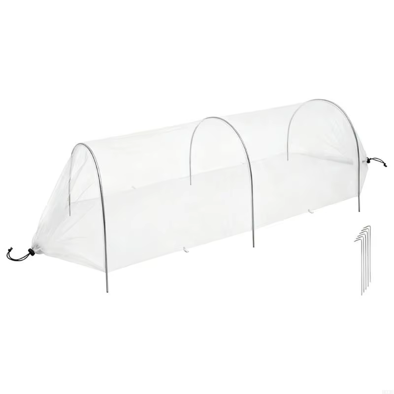 Couverture végétale en Polyester respirant avec cadre extensible pour potagers fleurs B03E