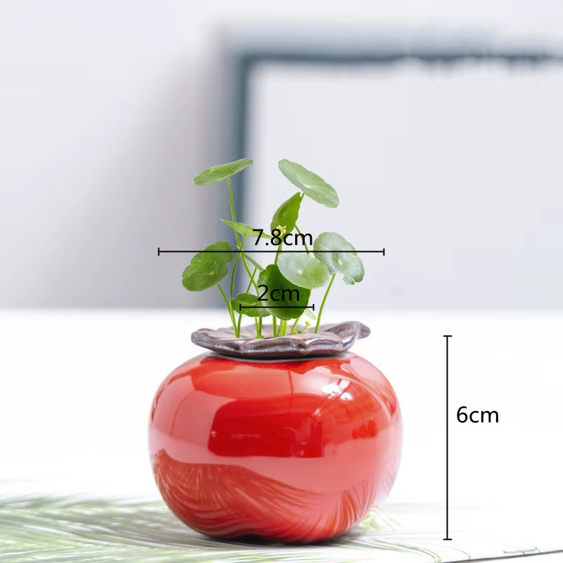 Vase en Céramique Coloré pour Décoration de Maison, Persimmon, Cartoon, Fruits, Pot de Fleur, Légume