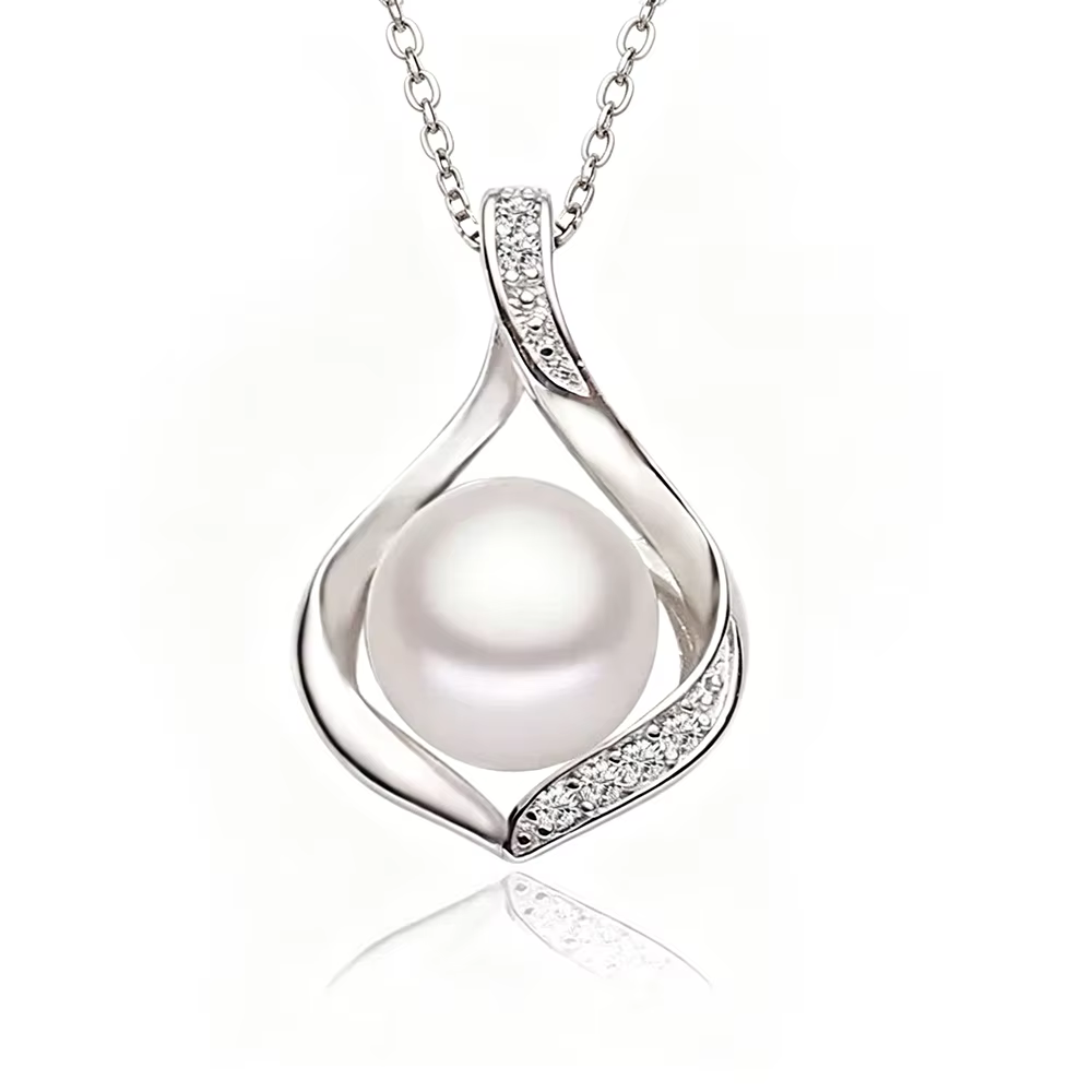Pendentif en perles noires d'eau douce naturelles pour femmes, collier en argent 925 avec perles bla