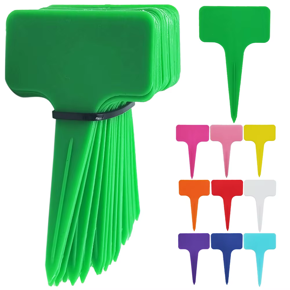 Étiquettes de plantes imperméables en plastique en forme de T, marqueur 59x98mm, pour semis de fleur