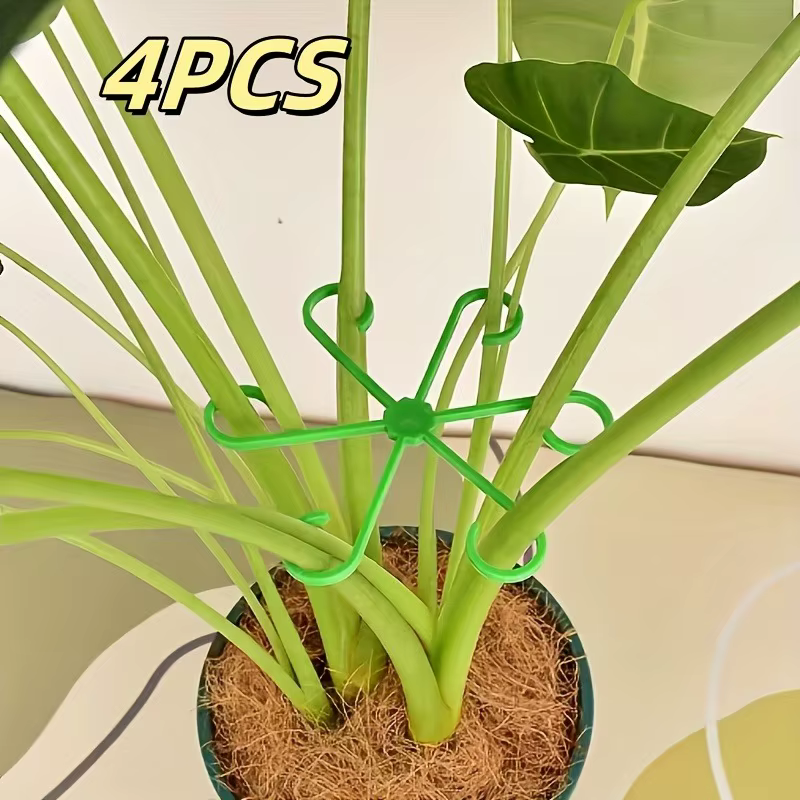 Poteau de Support Anti-renversement pour plantes vertes, fixateur de fleurs hydroponiques pliables,