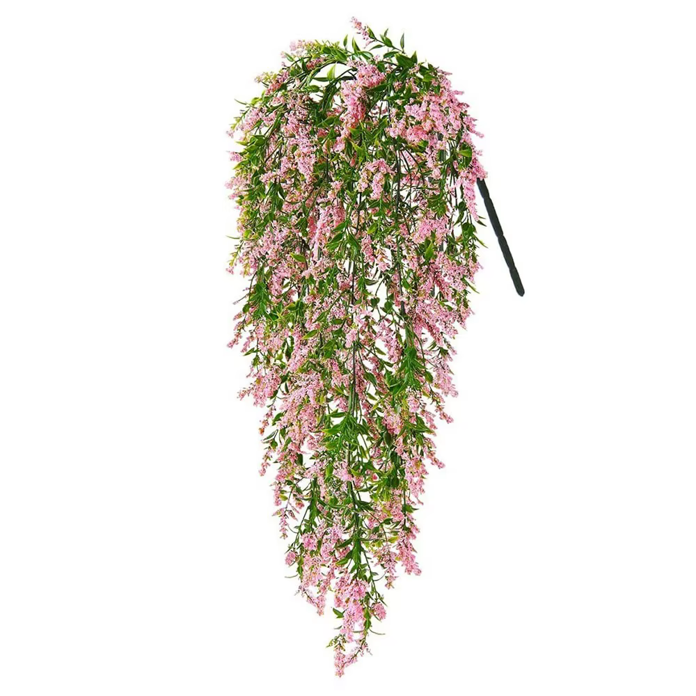 Guirlande de fleurs artificielles multicolores en glycine, couleur lavande, fausse plante fleurie, f