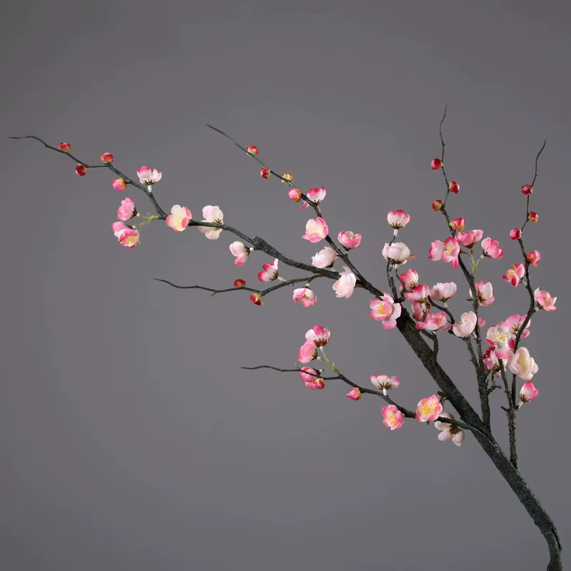 Fleur artificielle réaliste de fleur de prunier de 120cm, pour chambre de mariage, fausse branche de
