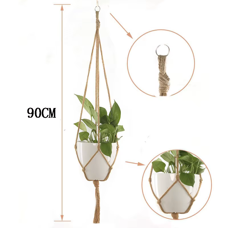 Cier de suspension pour plantes en macramé fait à la main, Pot de fleur, décoration suspendue pour b